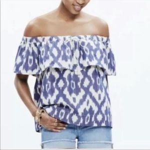 Madewell Balcony Off the Shoulder Top Blouse